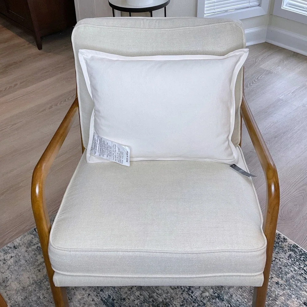 Lauren Ralph Lauren Allie Embroidery Cream 15x20 Feather‎ Pillow NWT $170